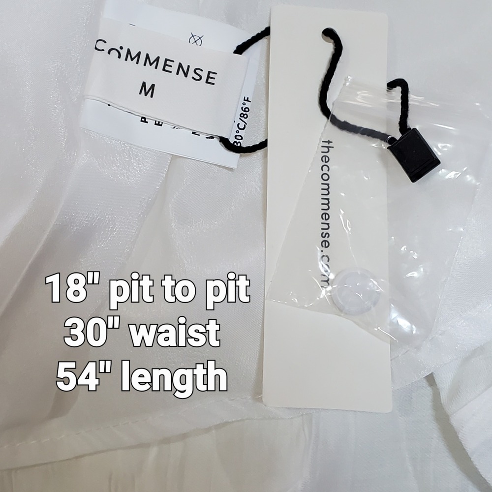 Commense Coastal Cowgirl White Maxi Dress Sundress Western Cottage M Bohemian - Picture 6 of 7